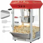 VEVOR  Μηχανή Ποπ Κορν Πάγκου 850W 8 Oz 48 Κούπες Κόκκινη TSBMHJ8OZ850WJWNRV2