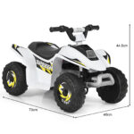 Costway  Ηλεκτρικό Παιδικό Quad με Επαναφορτιζόμενη Μπαταρία και Άνετο Κάθισμα για Αξέχαστες Παιδικές Αναμνήσεις TY327787DE-WH - Image 2