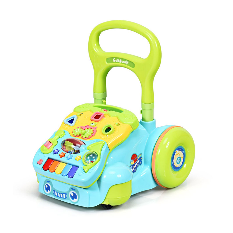 Περπατούρα Δραστηριοτήτων με Μουσική 2 σε 1 35.5 x 43 x 46-53 cm Χρώματος Πράσινο Costway TY578528 Περπατούρα Δραστηριοτήτων με Μουσική 2 σε 1 35.5 x 43 x 46-53 cm Χρώματος Πράσινο Costway TY578528