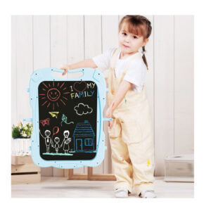 Παιδικός Μαγνητικός Μαυροπίνακας / Πίνακας 2 σε 1 Διπλής Όψης Χρώματος Μπλε Costway TY579377BL - Image 5