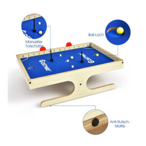 Mini Επιτραπέζιο Ξύλινο Μαγνητικό Ποδοσφαιράκι 45 x 34.5 x 14 cm Costway TY590676 - Image 3