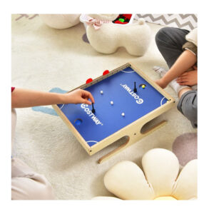 Mini Επιτραπέζιο Ξύλινο Μαγνητικό Ποδοσφαιράκι 45 x 34.5 x 14 cm Costway TY590676 - Image 4