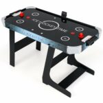 Costway Πτυσσόμενο Τραπέζι Air Hockey με LED και Ηλεκτρικό Κινητήρα 12V UY10184DE-BK