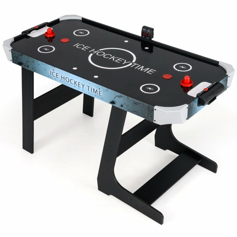 Costway Πτυσσόμενο Τραπέζι Air Hockey με LED και Ηλεκτρικό Κινητήρα 12V UY10184DE-BK - Image 4