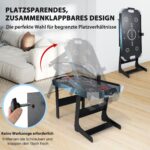 Costway Πτυσσόμενο Τραπέζι Air Hockey με LED και Ηλεκτρικό Κινητήρα 12V UY10184DE-BK - Image 5