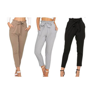 Γυναικείο Ψηλόμεσο Παντελόνι Χρώματος Γκρι Large SPM VL3183 - Image 2