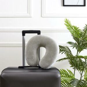 Μαξιλάρι Ταξιδιού Memory Foam 29 x 7,5 x 28 cm Γκρι VO1172 JET LAG - Image 3