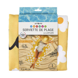 Πετσέτα Θαλάσσης 70 x 140 cm Χρώματος Κίτρινο JET LAG VO8721 VO8721-Yellow - Image 2