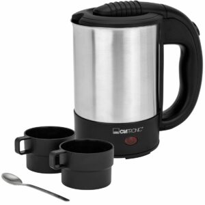 Βραστήρας Ταξιδίου από Ανοξείδωτο Ατσάλι 0.5L 1000 W- Μαύρο/Ασημί WKR3624 Clatronic