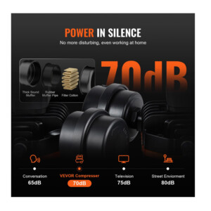 Αεροσυμπιεστής Χωρίς τη Χρήση Λαδιού 8 Lt 900 W VEVOR WSK9L900W220V338SV2 - Image 5