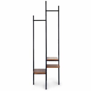 Επιδαπέδια Κρεμάστρα με Ράφια Μαύρο ModernHome YLT-0707-01P - Image 5