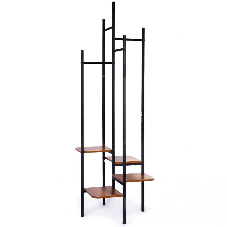 Επιδαπέδια Κρεμάστρα με Ράφια Μαύρο ModernHome YLT-0707-01P Επιδαπέδια Κρεμάστρα με Ράφια Μαύρο ModernHome YLT-0707-01P