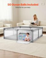 VEVOR Μεγάλο Βρεφικό Πάρκο 2000 x 1490mm με Μπάλες Ωκεανού YYEWSHLBYYEW6KXKV001V0 - Image 4