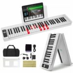 Φορητό Πιάνο 61 Πλήκτρων VEVOR με Bluetooth MIDI Λευκό  ZDSMGQ61JBSW9CBHXV9