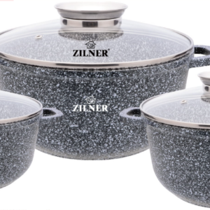 Σετ Μαγειρικά Σκεύη - Κατσαρόλες 6 τεμάχια Γκρι ZL-7088 ZILNER