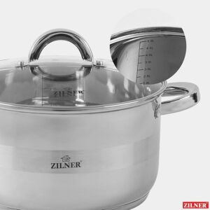 Σετ Μαγειρικά Σκεύη 12 τεμάχια από Ανοξείδωτο Ατσάλι ZL-8121 ZILNER - Image 2