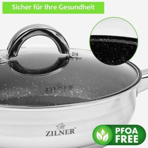 Σετ Μαγειρικά Σκεύη 12 τεμάχια από Ανοξείδωτο Ατσάλι ZL-8121 ZILNER - Image 3