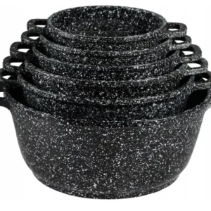 Σετ Μαγειρικά Σκεύη - Κατσαρόλες 12 τεμάχια Μαύρο ZILNER ZL-8317 - Image 2