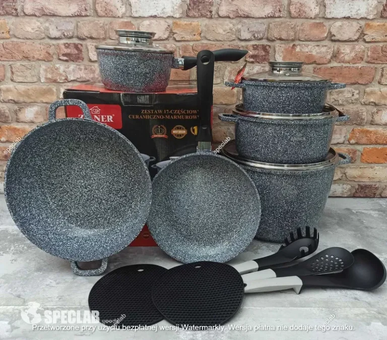 Σετ Μαγειρικά Σκεύη 12 Τεμαχίων Γκρι ZILNER ZL-8321 - Image 3