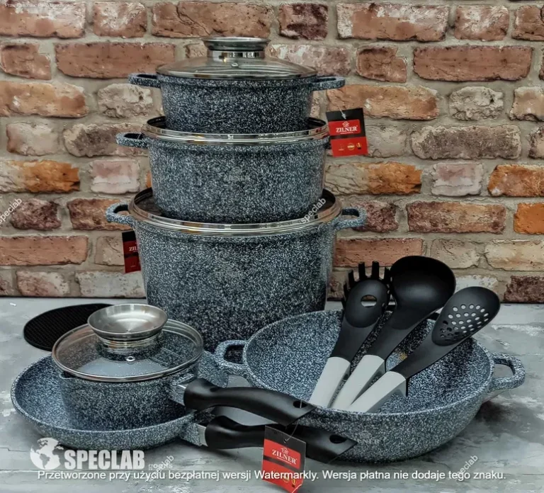 Σετ Μαγειρικά Σκεύη 12 Τεμαχίων Γκρι ZILNER ZL-8321 - Image 5
