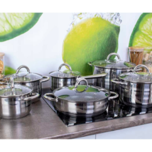 Σετ Μαγειρικά Σκεύη από Ανοξείδωτο Ατσάλι 12 τεμάχια ZL-8330 ZILNER - Image 2