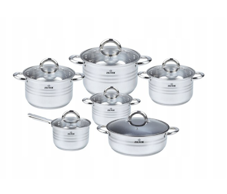 Σετ Μαγειρικά Σκεύη από Ανοξείδωτο Ατσάλι 12 τεμάχια ZL-8330 ZILNER Σετ Μαγειρικά Σκεύη από Ανοξείδωτο Ατσάλι 12 τεμάχια ZL-8330 ZILNER