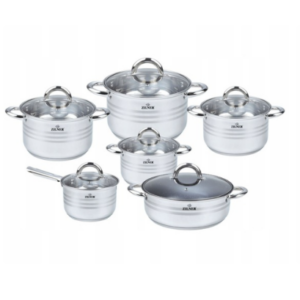 Σετ Μαγειρικά Σκεύη από Ανοξείδωτο Ατσάλι 12 τεμάχια ZL-8330 ZILNER - Image 4