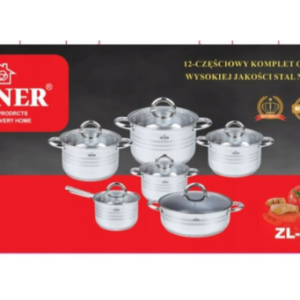 Σετ Μαγειρικά Σκεύη από Ανοξείδωτο Ατσάλι 12 τεμάχια ZL-8330 ZILNER - Image 5