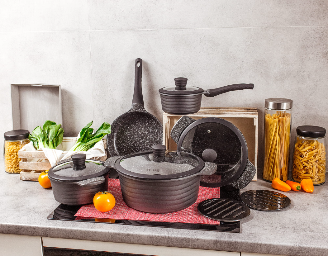 Σετ Μαγειρικά Σκεύη 11 τεμάχια Μαύρο ZILNER ZL-8513 Σετ Μαγειρικά Σκεύη 11 τεμάχια Μαύρο ZILNER ZL-8513