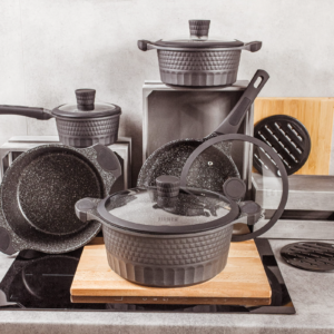 Σετ Μαγειρικά Σκεύη 11 Τεμαχίων Γκρι ZILNER ZL-8514