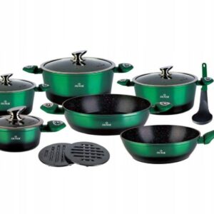 Σετ Κατσαρόλες με Επίστρωση Γρανίτη Πράσινο ZILNER ZL-8521