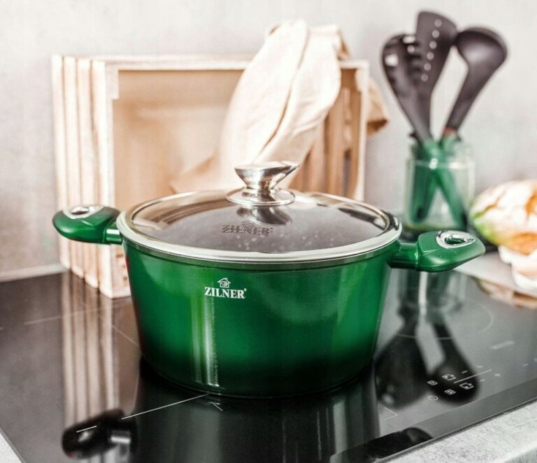 Σετ Κατσαρόλες με Επίστρωση Γρανίτη Πράσινο ZILNER ZL-8521 - Image 4