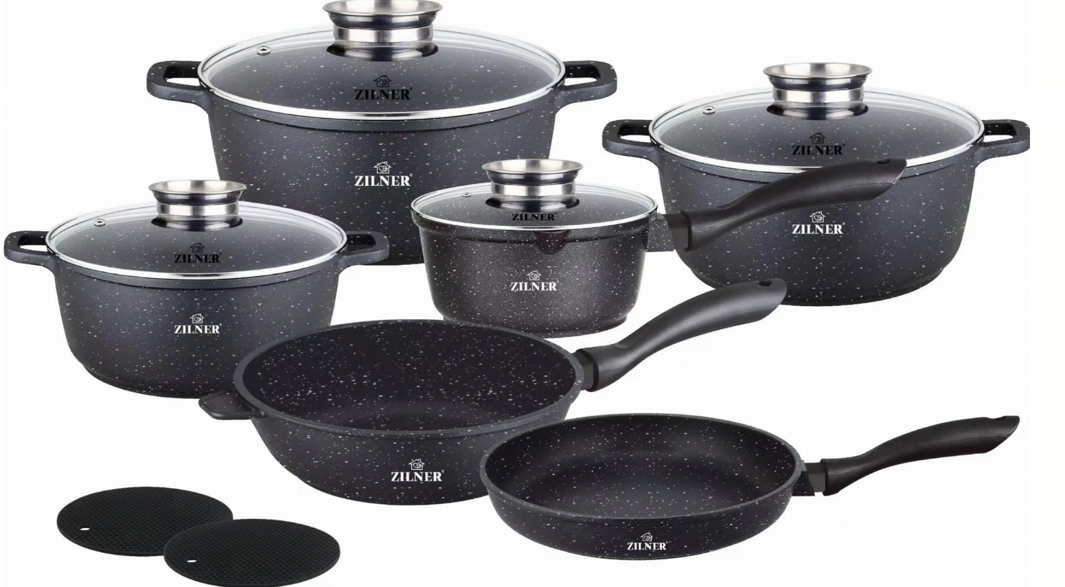 Σετ Μαγειρικά Σκεύη - Κατσαρόλες 12 τεμάχια Μαύρο ZL-8528 ZILNER Σετ Μαγειρικά Σκεύη - Κατσαρόλες 12 τεμάχια Μαύρο ZL-8528 ZILNER