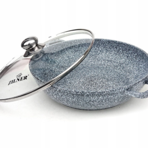 Σετ Κατσαρόλες Wok με Μαρμάρινη Επίστρωση 2 τεμάχια 28-32 cm Γκρι ZL-8609 ZILNER