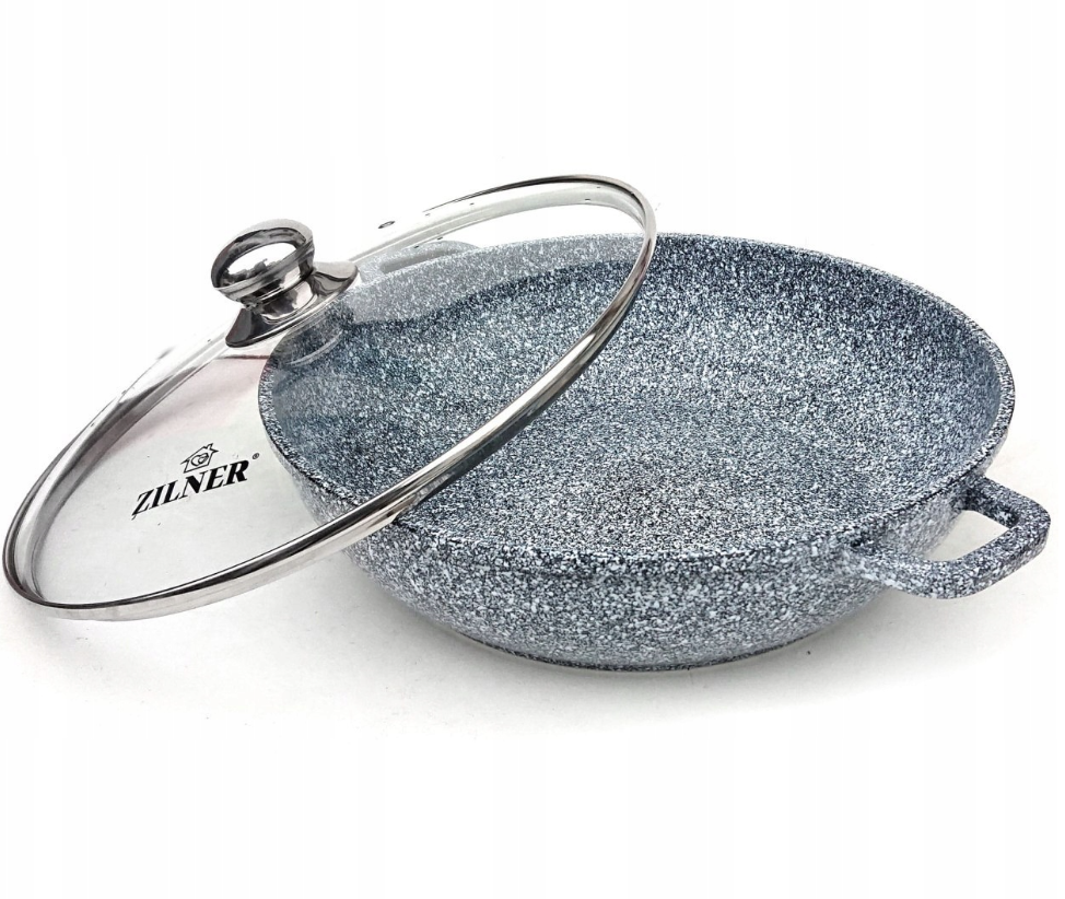 Σετ Κατσαρόλες Wok με Μαρμάρινη Επίστρωση 2 τεμάχια 28-32 cm Γκρι ZL-8609 ZILNER Σετ Κατσαρόλες Wok με Μαρμάρινη Επίστρωση 2 τεμάχια 28-32 cm Γκρι ZL-8609 ZILNER