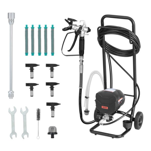 VEVOR Ηλεκτρικός Αερόσπρευστης Βαφής 650W με Καρότσι - Υψηλής Πίεσης 3000PSI ZSSPTJ650W03TBXWZ001V2