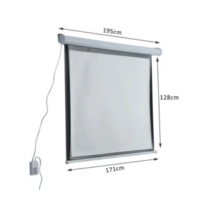 Οθόνη - Πανί Προβολής με Τηλεχειριστήριο 171 x 128 cm HOMCOM 001-004 - Image 7