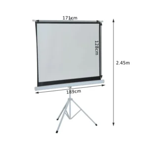 Χειροκίνητη Οθόνη - Πανί Προβολής με Τρίποδο 171 x 128 cm HOMCOM 001-007 - Image 5