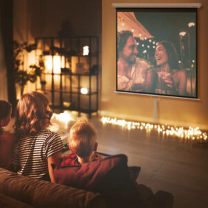 HOMCOM Οθόνη Προβολέα 85" Αναλογία 1:1 Στερέωση σε Τοίχο και Οροφή για Σπίτι και Γραφείο Λευκό 001-016V00WT - Image 2