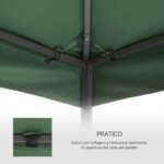 Outsunny Αντικατάσταση Στέγης για Double Roof Garden Gazebo 3x3m 01-0083 - Image 3
