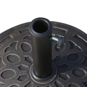 Outsunny Βάση ομπρέλας από ρητίνη 12kg Φ48,5x34cm για κοντάρια 38-48mm, Μπρονζέ 01-0898 - Image 5