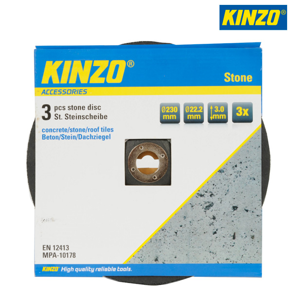 KINZO Σετ Δίσκων Λείανσης Διάμετρος 230 mm για Πέτρα