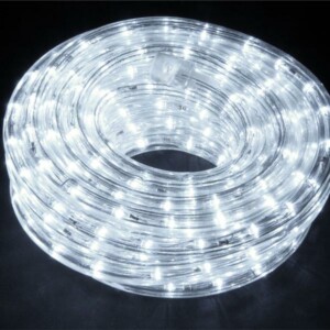 BAKAJI  Χριστουγεννιάτικος Φωτεινός Σωλήνας 10 Μέτρα LED Ψυχρό Λευκό με Ελεγκτή 8 Λειτουργιών  01814836