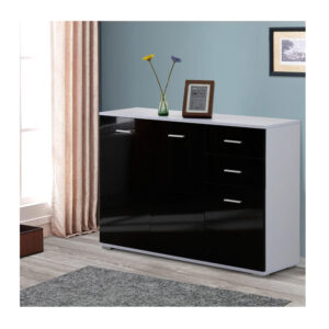 Ξύλινη Κονσόλα με 3 Ντουλάπια και 2 Συρτάρια 106 x 35 x 76 cm HOMCOM 02-0670 - Image 4