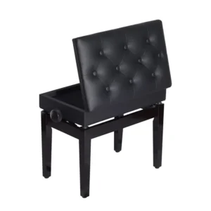 Ξύλινο Κάθισμα Πιάνου με Ρυθμιζόμενο Ύψος και Αποθηκευτικό Χώρο 54.5 x 33 x 48 - 58 cm HOMCOM 02-0710 - Image 3