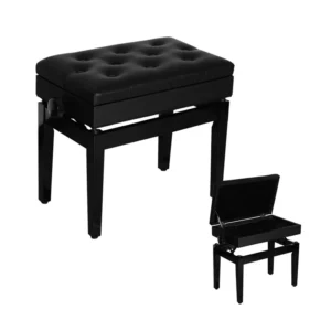 Ξύλινο Κάθισμα Πιάνου με Ρυθμιζόμενο Ύψος και Αποθηκευτικό Χώρο 54.5 x 33 x 48 - 58 cm HOMCOM 02-0710 - Image 4