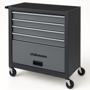 STAKMANN Καρότσι Εργαλείων με 4 Συρτάρια Γκρι Καροτσάκι Εργαλείων από Ατσάλι 02001593