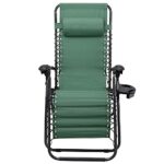 BAKAJI  Πτυσσόμενη Πολυθρόνα Κήπου Βαρύτητας Μηδέν από Ατσάλι και Οξφόρδη με Δίσκο Πράσινη  02011802 - Image 2