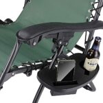 BAKAJI  Πτυσσόμενη Πολυθρόνα Κήπου Βαρύτητας Μηδέν από Ατσάλι και Οξφόρδη με Δίσκο Πράσινη  02011802 - Image 3