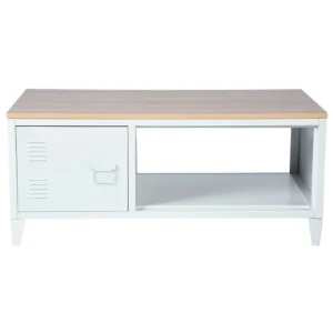 BAKAJI  Ορθογώνιο Τραπέζι Καθιστικού Μοντέρνου Σχεδιασμού από Μέταλλο και Ξύλο με Πόρτα  02011871 - Image 3